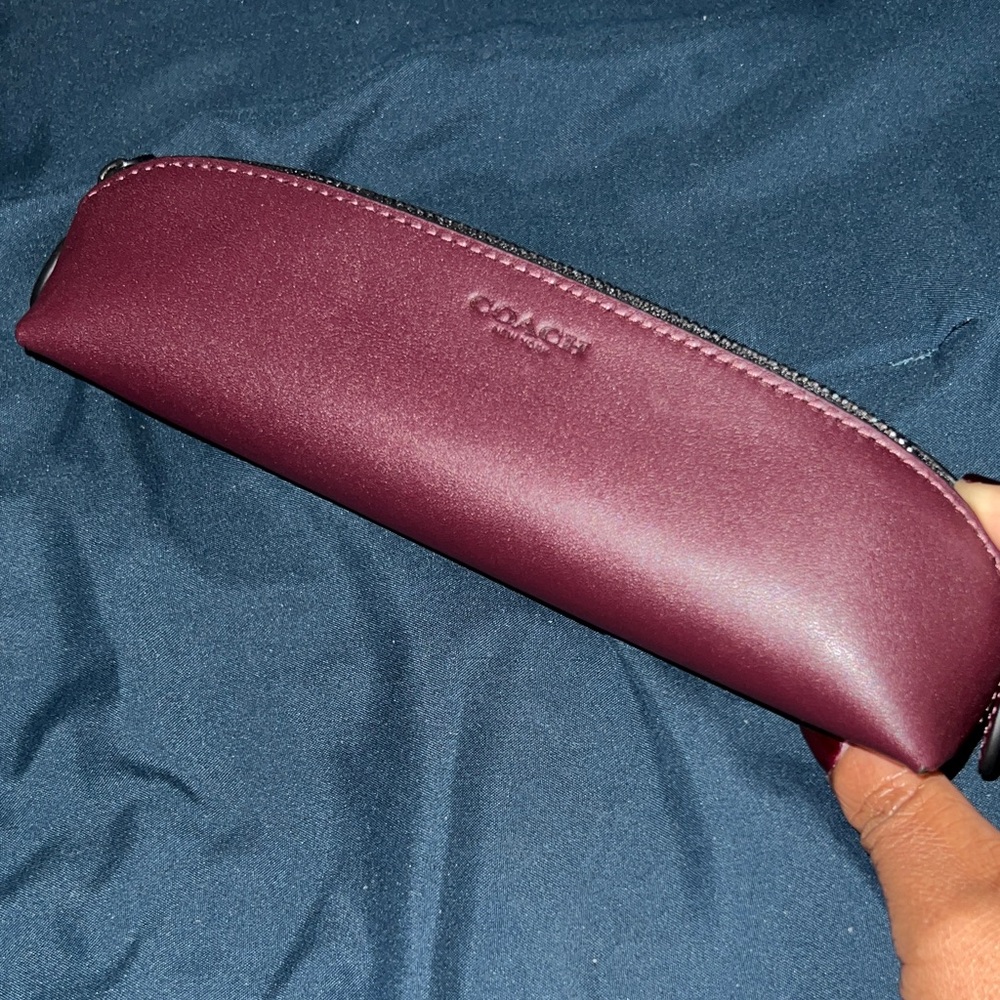 Coach Black Currant Pencil Case